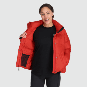 Chaqueta De Plumón Con Frente Frío Para Mujer De Investigación Al Aire Libre Arándano