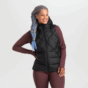 Chaqueta De Plumón Con Capucha Coldfront Para Mujer De Outdoor Research, Negra
