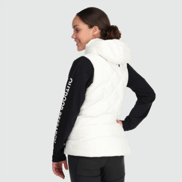 Chaleco De Plumón Con Capucha Para Mujer De Investigación Al Aire Libre Para La Nieve