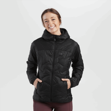Outdoor Research Mujer Superstrand Lt Sudadera Con Capucha Negra