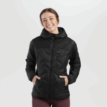 Outdoor Research Mujer Superstrand Lt Sudadera Con Capucha-plus Negro