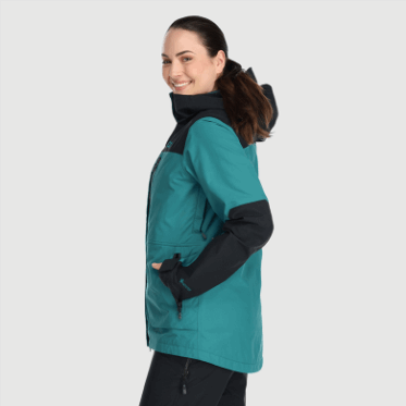 Chaqueta De Tormenta Kulshan Para Mujer De Investigación Al Aire Libre Lago Profundo / Negro