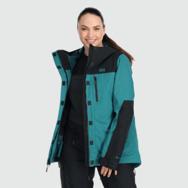 Chaqueta De Tormenta Kulshan Para Mujer De Investigación Al Aire Libre Lago Profundo / Negro