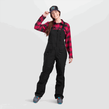 Outdoor Research Baberos Kulshan Storm Para Mujer, Negro