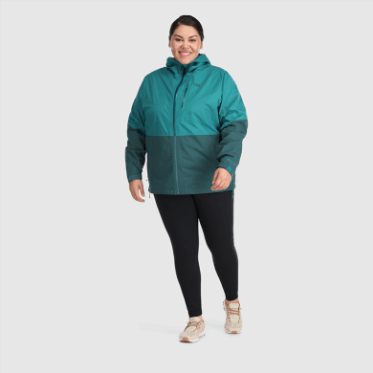 Chaqueta Impermeable De Talla Grande Aspire Ii Gore-tex® Para Mujer De Investigación Al Aire Libre Lago Profundo/línea De árboles