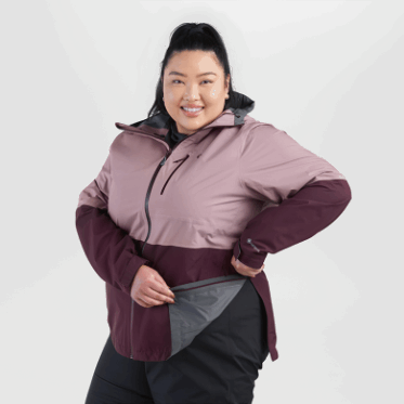 Chaqueta Impermeable De Talla Grande Aspire Ii Gore-tex® Para Mujer De Outdoor Research Polilla/alce