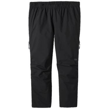 Outdoor Research Aspire Rain - Pantalones De Talla Grande Para Mujer, Color Negro