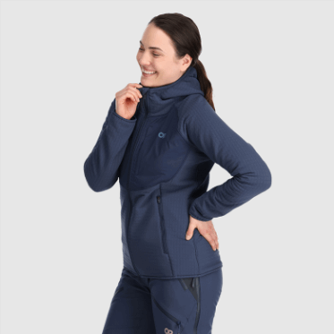 Outdoor Research Mujer Vigor Plus Polar Con Capucha Azul Marino