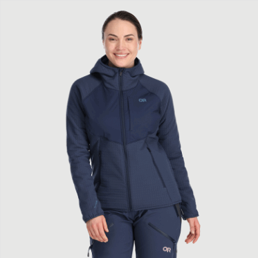 Outdoor Research Mujer Vigor Plus Polar Con Capucha Azul Marino