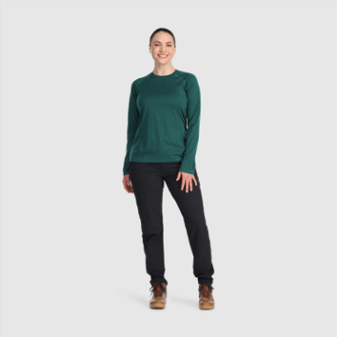 Outdoor Research Alpine Onset Merino Crew Para Mujer, Negro