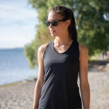 Camiseta Sin Mangas Eco Para Mujer De Investigación Al Aire Libre Negra