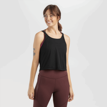 Camiseta Sin Mangas Corta Eco Para Mujer De Investigación Al Aire Libre Negra