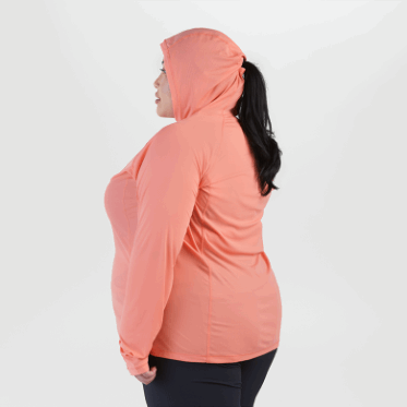 Outdoor Research Eco Sudadera Con Capucha De Talla Grande Para Mujer Guayaba