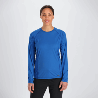 Camiseta De Manga Larga Eco Para Mujer De Investigación Al Aire Libre Azul Clásico