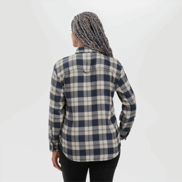 Camisa De Franela De Retroalimentación Para Mujer De Investigación Al Aire Libre - Cuadros De Arena Sólida