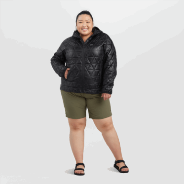 Outdoor Research Sudadera Con Capucha Negra De Talla Grande Con Aislamiento De Helio Para Mujer