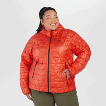 Outdoor Research Sudadera Con Capucha De Talla Grande Con Aislamiento De Helio Para Mujer Puesta De Sol