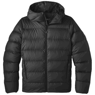 Outdoor Research Hombres Coldfront Down Sudadera Con Capucha Negro