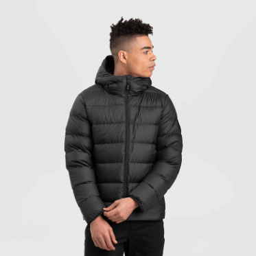 Outdoor Research Hombres Coldfront Down Sudadera Con Capucha Negro