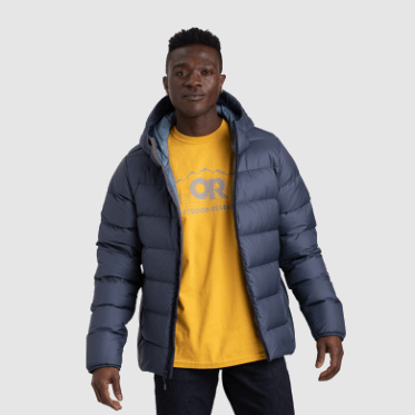 Outdoor Research Hombre Coldfront Down Hoodie Azul Marino