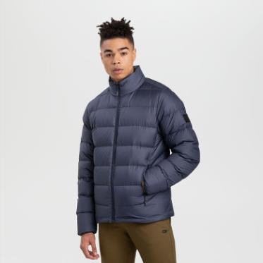 Chaqueta De Plumón De Frente Frío Para Hombre De Investigación Al Aire Libre Azul Marino