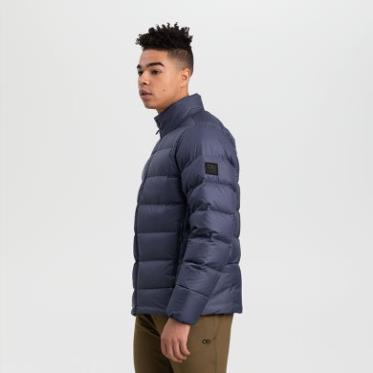 Chaqueta De Plumón De Frente Frío Para Hombre De Investigación Al Aire Libre Azul Marino