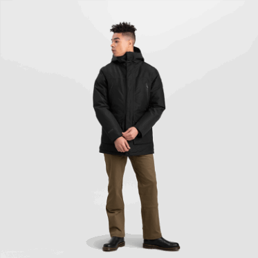 Investigación Al Aire Libre De Los Hombres Stormcraft Abajo Parka Negro