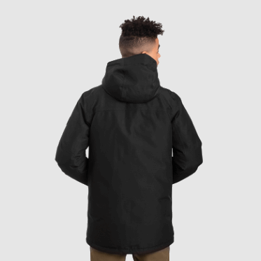 Investigación Al Aire Libre De Los Hombres Stormcraft Abajo Parka Negro