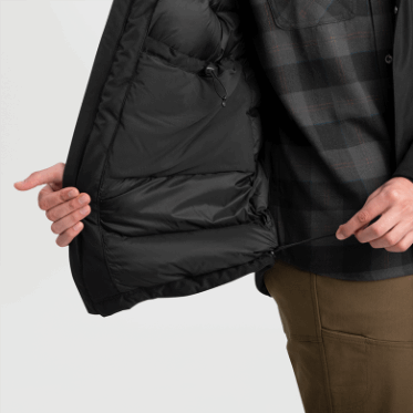 Investigación Al Aire Libre De Los Hombres Stormcraft Abajo Parka Negro