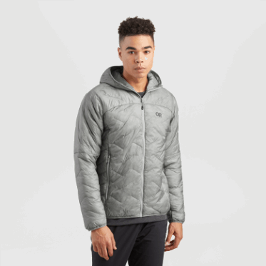 Outdoor Research Superstrand Lt Sudadera Con Capucha Para Hombre Peltre Claro