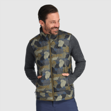 Chaleco De Plumón De Frente Frío Para Hombres De Investigación Al Aire Libre Loden Camo