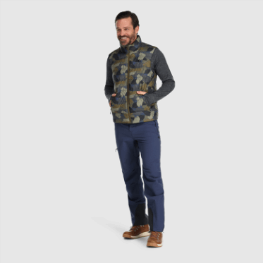Chaleco De Plumón De Frente Frío Para Hombres De Investigación Al Aire Libre Loden Camo
