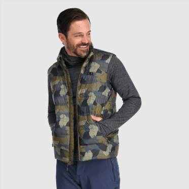 Chaleco De Plumón De Frente Frío Para Hombres De Investigación Al Aire Libre Loden Camo