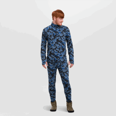Pantalones De Merino Alpine Onset Para Hombre De Investigación Al Aire Libre Camo Azul Marino
