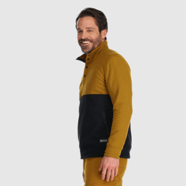 Outdoor Research Hombres Trail Mix Snap Pullover Ii Tapenade/negro