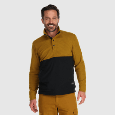 Outdoor Research Hombres Trail Mix Snap Pullover Ii Tapenade/negro