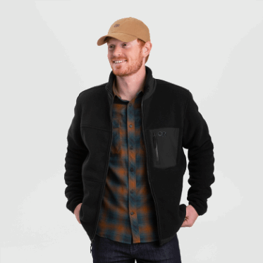 Outdoor Research Chaqueta Polar Juneau Para Hombre Negra