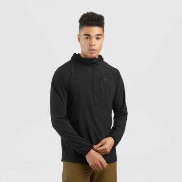 Outdoor Research Astroman Sun - Sudadera Con Capucha Para Hombre, Color Negro