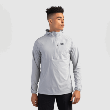Outdoor Research Hombre Astroman Sol Sudadera Con Capucha Guijarro