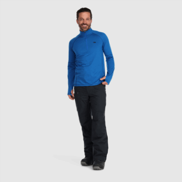 Outdoor Research Alpine Onset Merino De Hombre Con Cremallera De Un Cuarto Azul Clásico