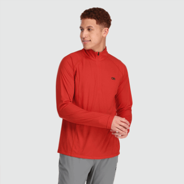 Outdoor Research Echo Para Hombre Con Cremallera De Un Cuarto Arándano