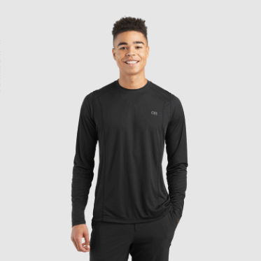 Camiseta De Manga Larga Eco Para Hombre De Investigación Al Aire Libre Negra