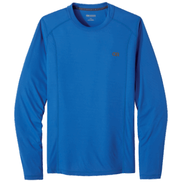 Camiseta De Manga Larga Eco Para Hombre De Investigación Al Aire Libre Azul Clásico