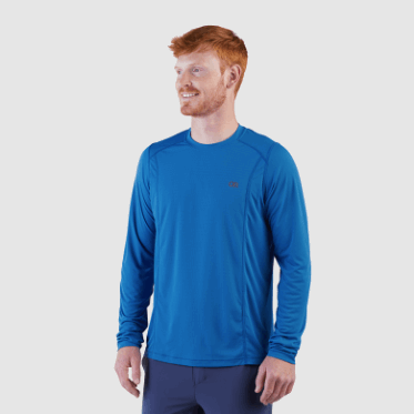 Camiseta De Manga Larga Eco Para Hombre De Investigación Al Aire Libre Azul Clásico