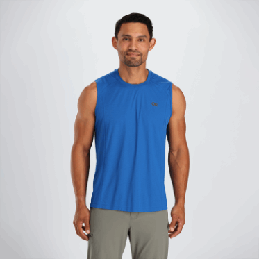 Camiseta De Tirantes Echo Para Hombre De Investigación Al Aire Libre Azul Clásico