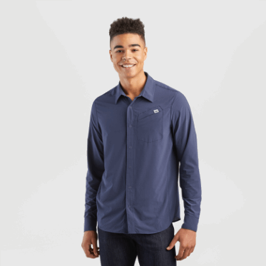 Outdoor Research Hombre Astroman L/s Sun Shirt Azul Marino