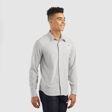 Outdoor Research Astroman Manga Larga Para Hombre Pebble
