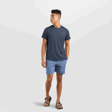 Camiseta De Hombre Outdoor Research Activeice Spectrum Sun Gris Titanio