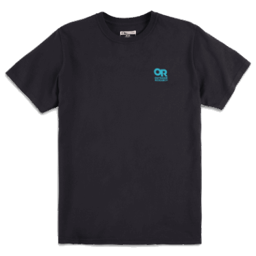 Camiseta De Investigación Al Aire Libre Con Logo En El Pecho Negro/lago Profundo