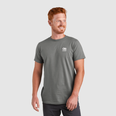 Camiseta Con Logo En El Pecho De Bloqueo De Investigación Al Aire Libre Carbón/blanco